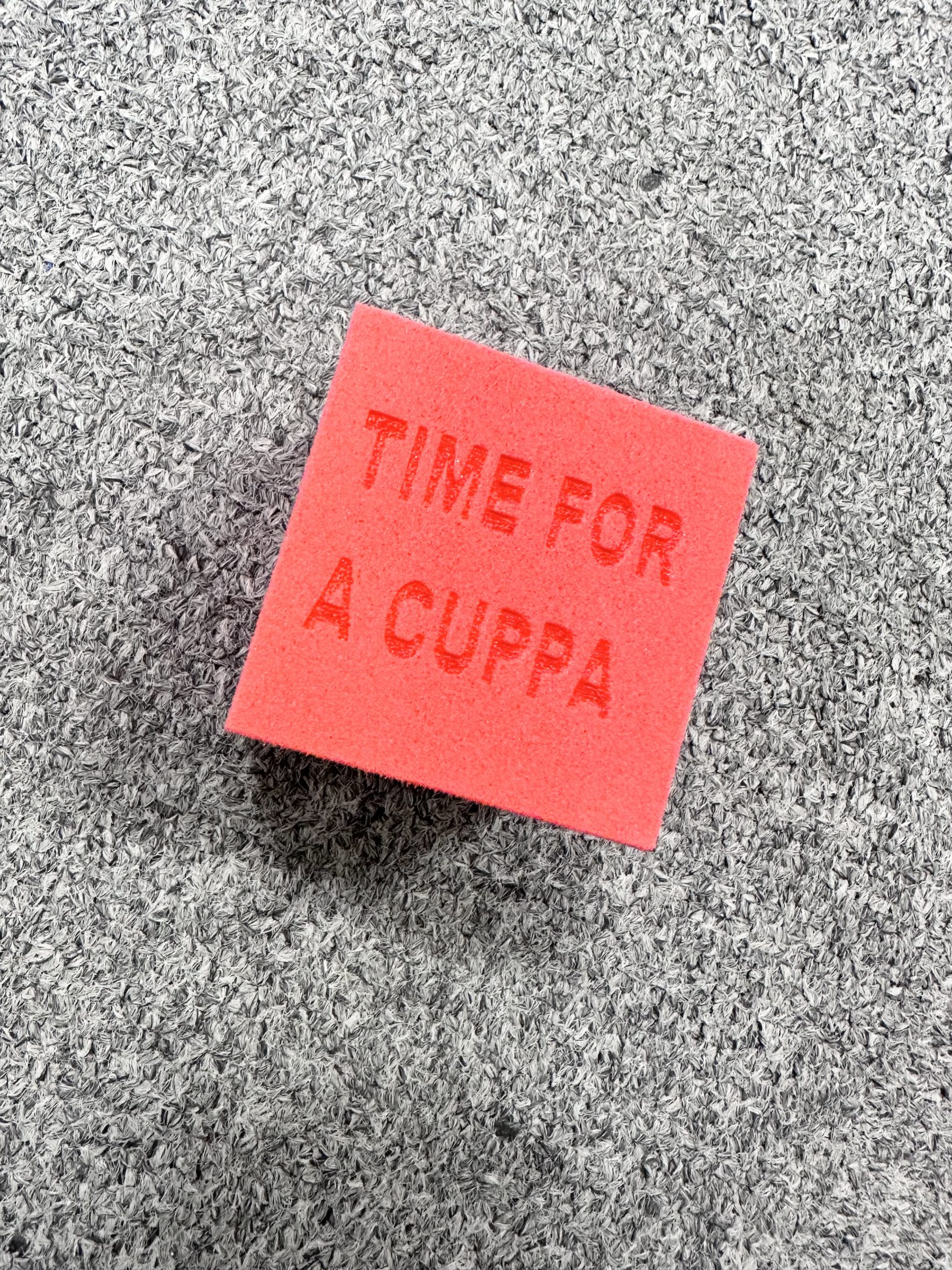 Laser engraving and foam